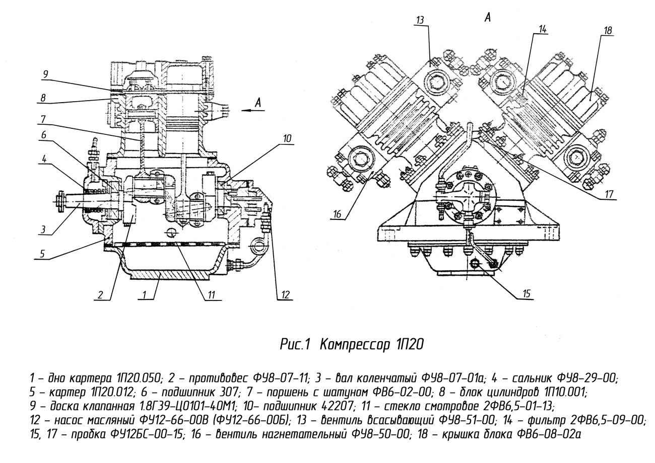 Чертеж компрессора фв 6